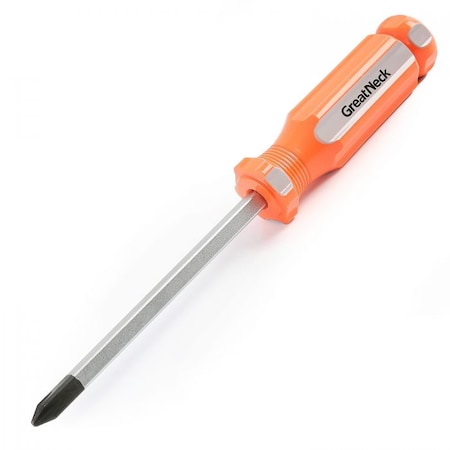 Great Neck No. 2 x 4 Inch Phillips Square Shank Screwdriver 73122